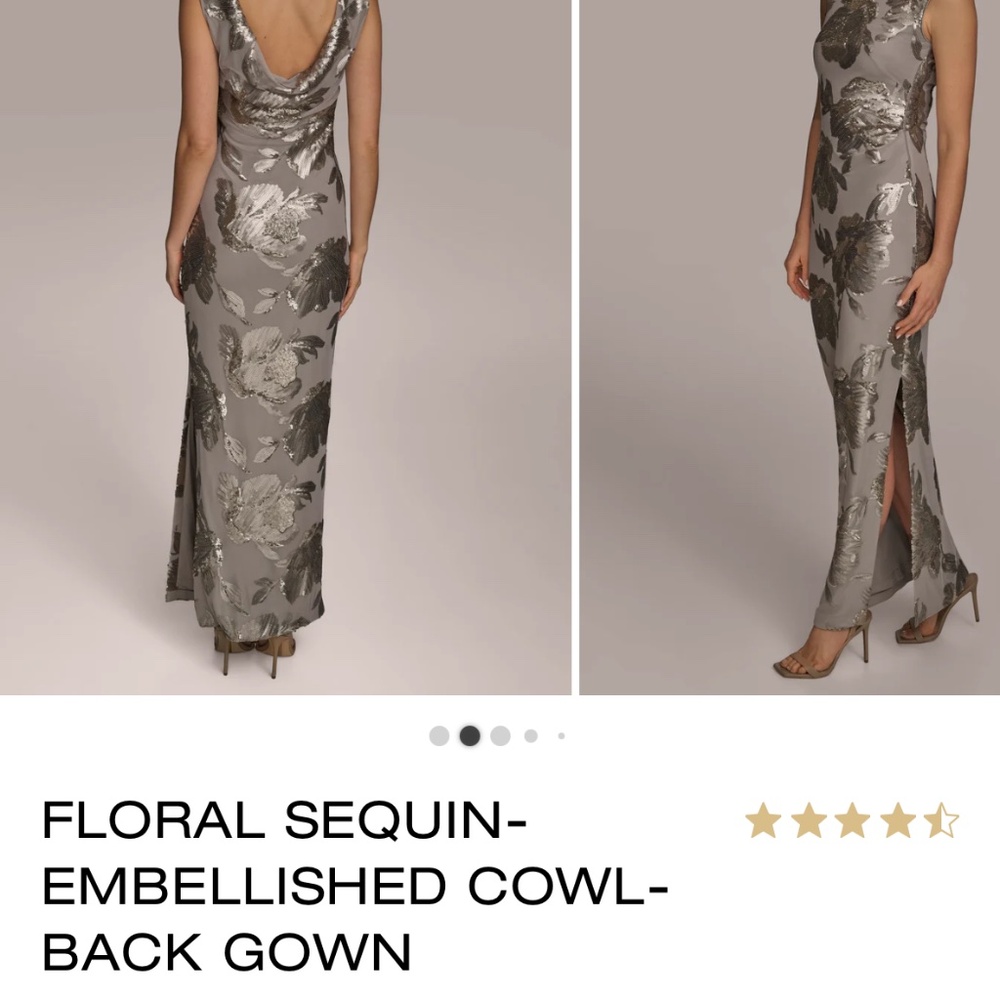 Donna Karan dark clay size 4 evening gown